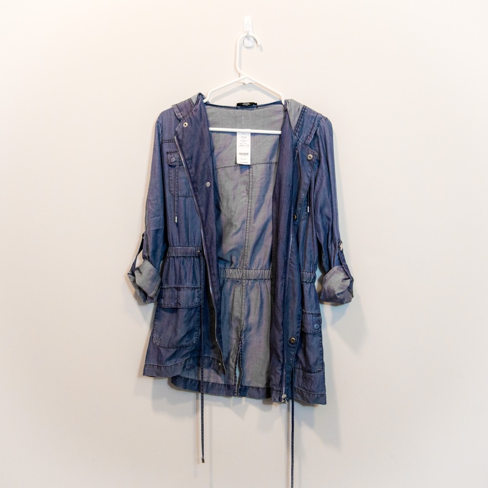 Bebe Denim Tunic with Hoodie